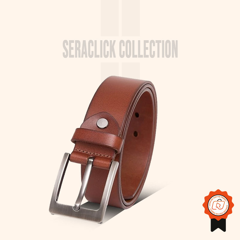 Premium Formal Leather Belt (Brown)